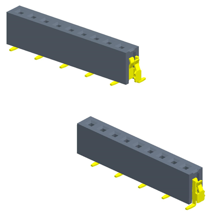2.00mmFemale Header  single Row SMT forward/reverse foot position（cap）